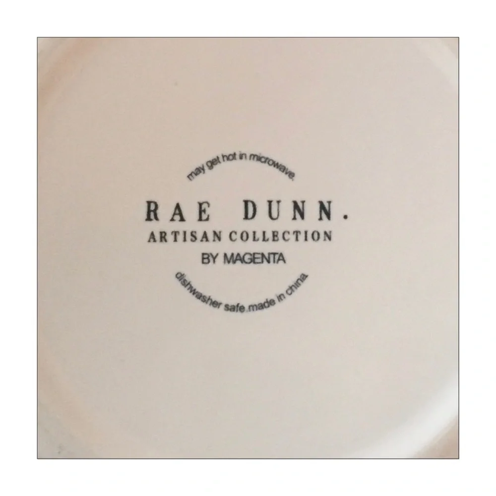 Rae Dunn Ceramic Cake Stand—Artisan Collection by Magenta with Bicycle Graphic
